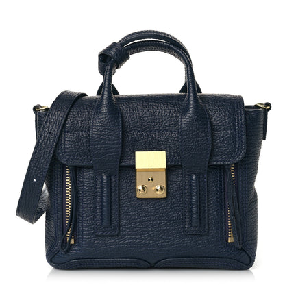3.1 Phillip Lim Textured Calfskin Mini Pashli Satchel Ink 1 of 7