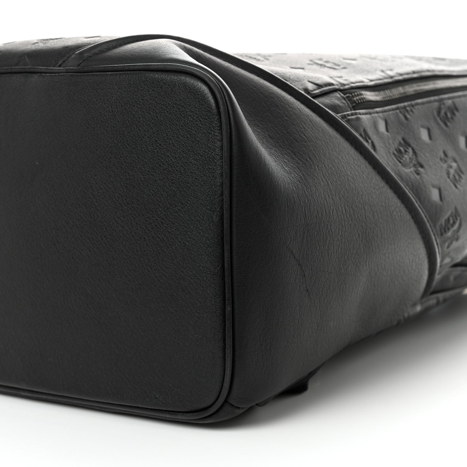 MCM Calfskin Ottomar Monogram Duke Backpack Black 11 of 12