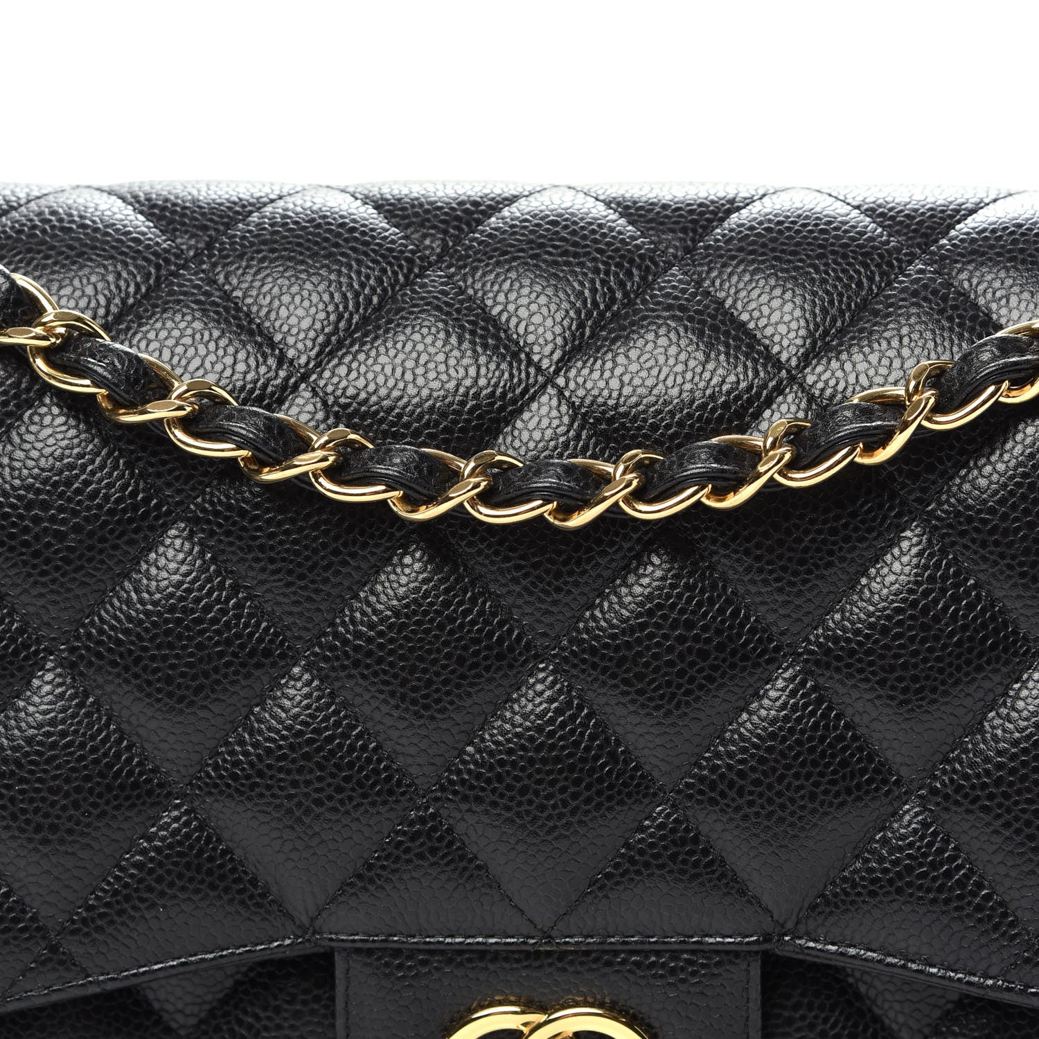 Chanel Caviar Quilted Jumbo Double Flap Black 9 of 12