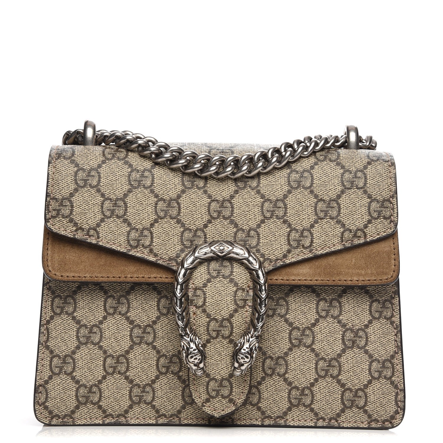 Gucci GG Supreme Monogram Mini Dionysus Shoulder Bag Taupe 1 of 7