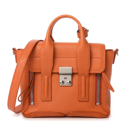 3.1 Phillip Lim Textured Calfskin Mini Pashli Satchel Orange 1 of 10