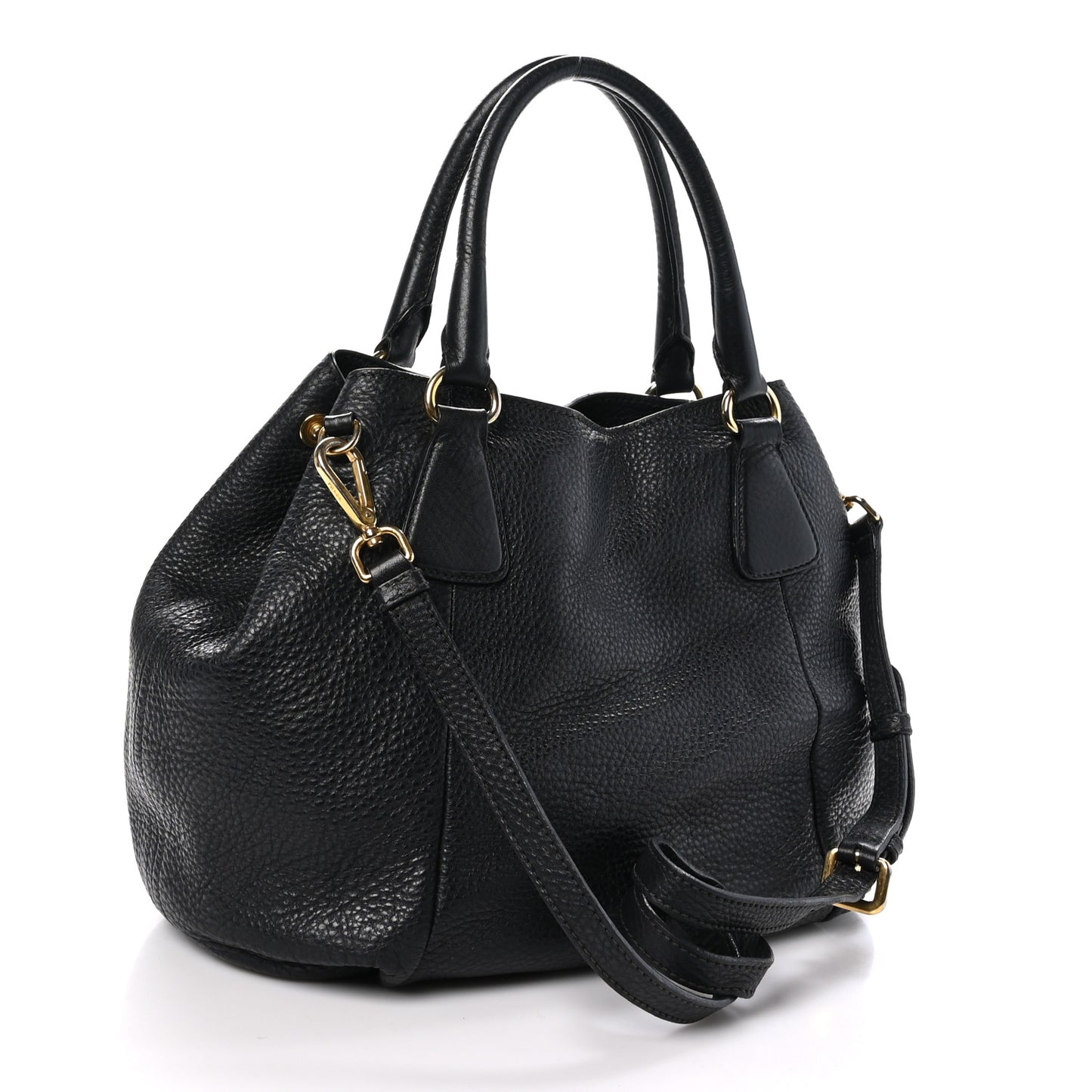 Vitello Daino Shopping Tote Black