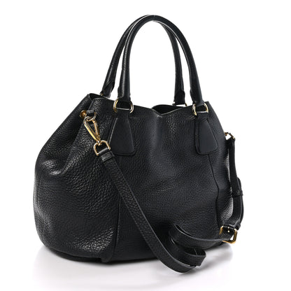 Prada Vitello Daino Shopping Tote Black 3 of 9