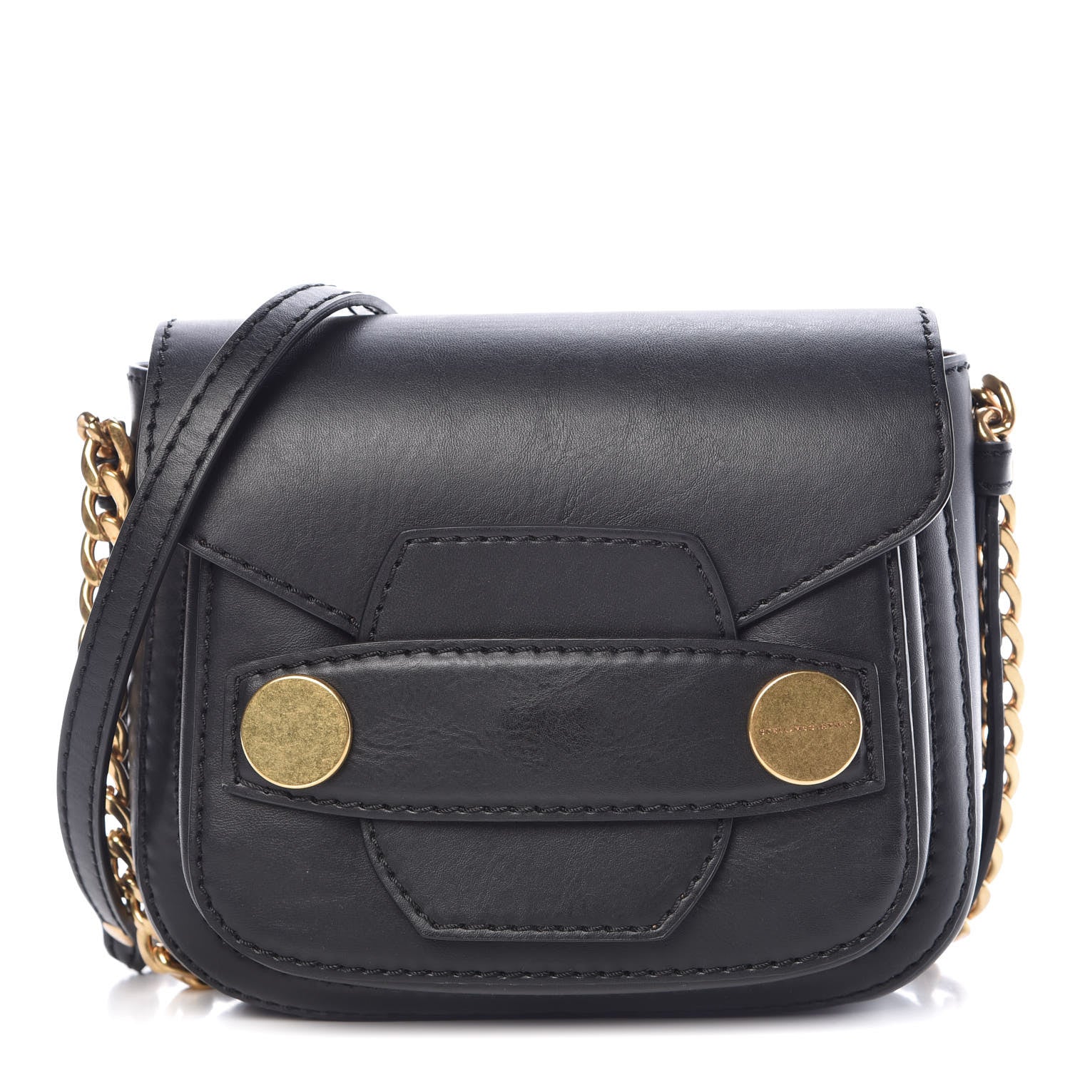 Stella McCartney Eco Alter Nappa Popper Shoulder Bag Black 2 of 6