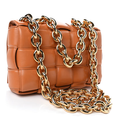 Bottega Veneta Lambskin Maxi Intreccio Padded Chain Cassette Crossbody Bag Clay 2 of 4