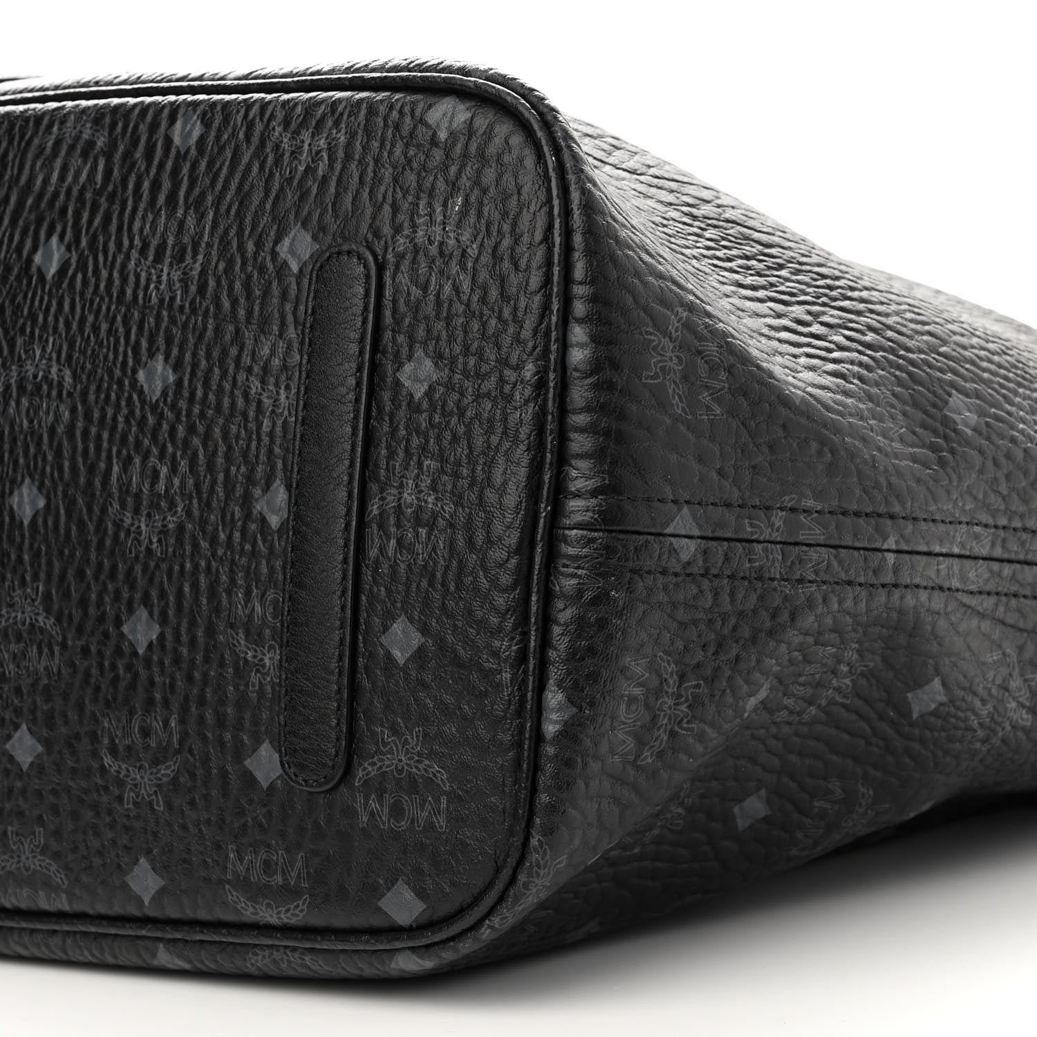 MCM Visetos Large Liz Reversible Shopper Tote Black 8 of 17