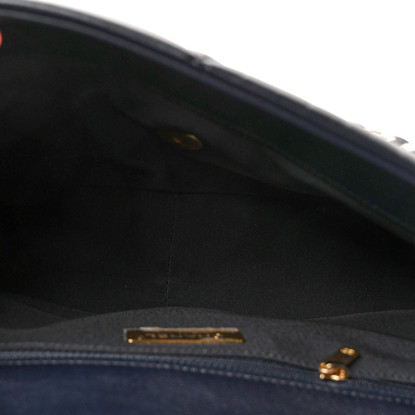 Goatskin Quilted Large Chanel 19 Flap Navy Blue