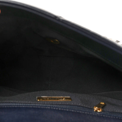 Chanel Goatskin Quilted Large Chanel 19 Flap Navy Blue 5 of 10