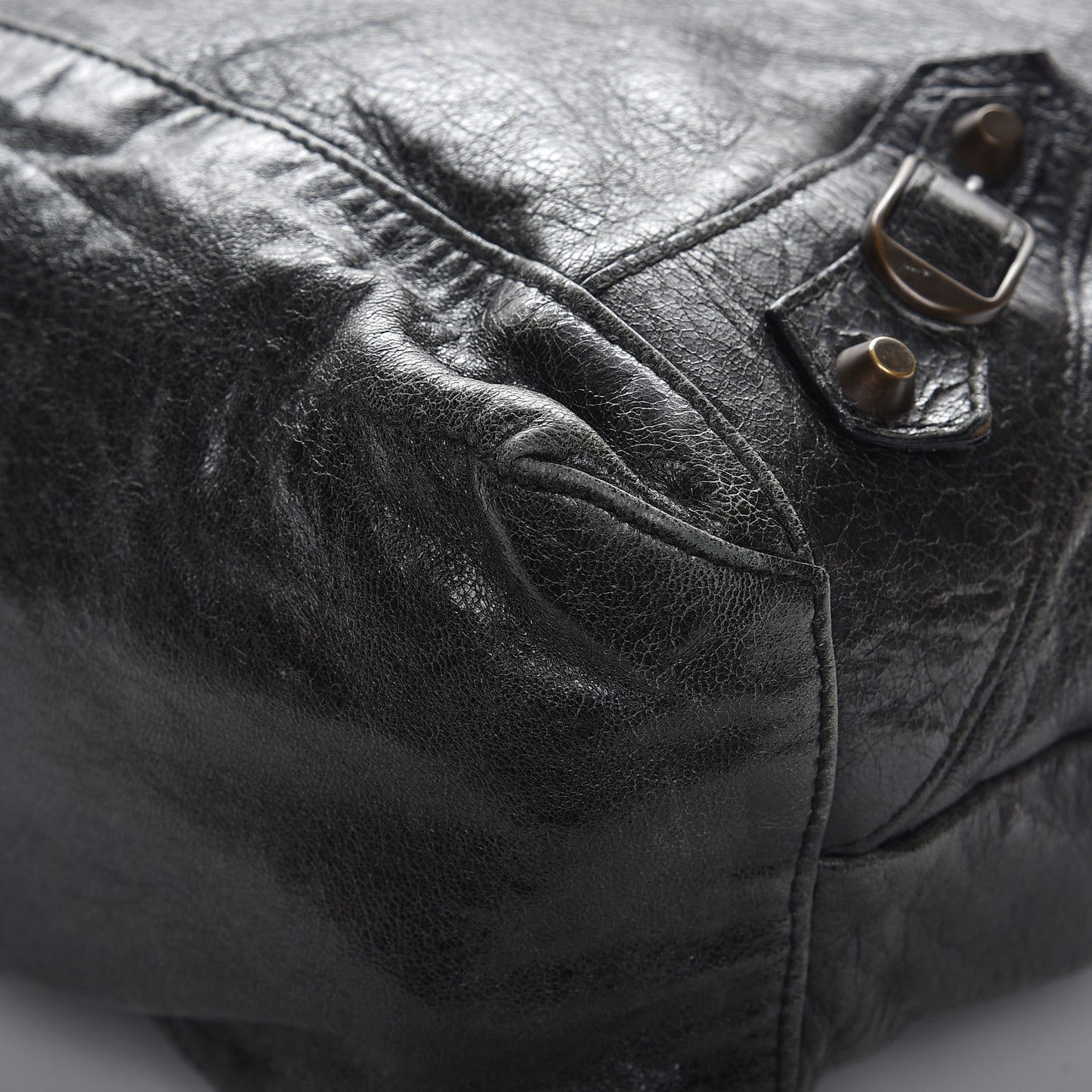 Agneau Classic Hardware Day Hobo Black