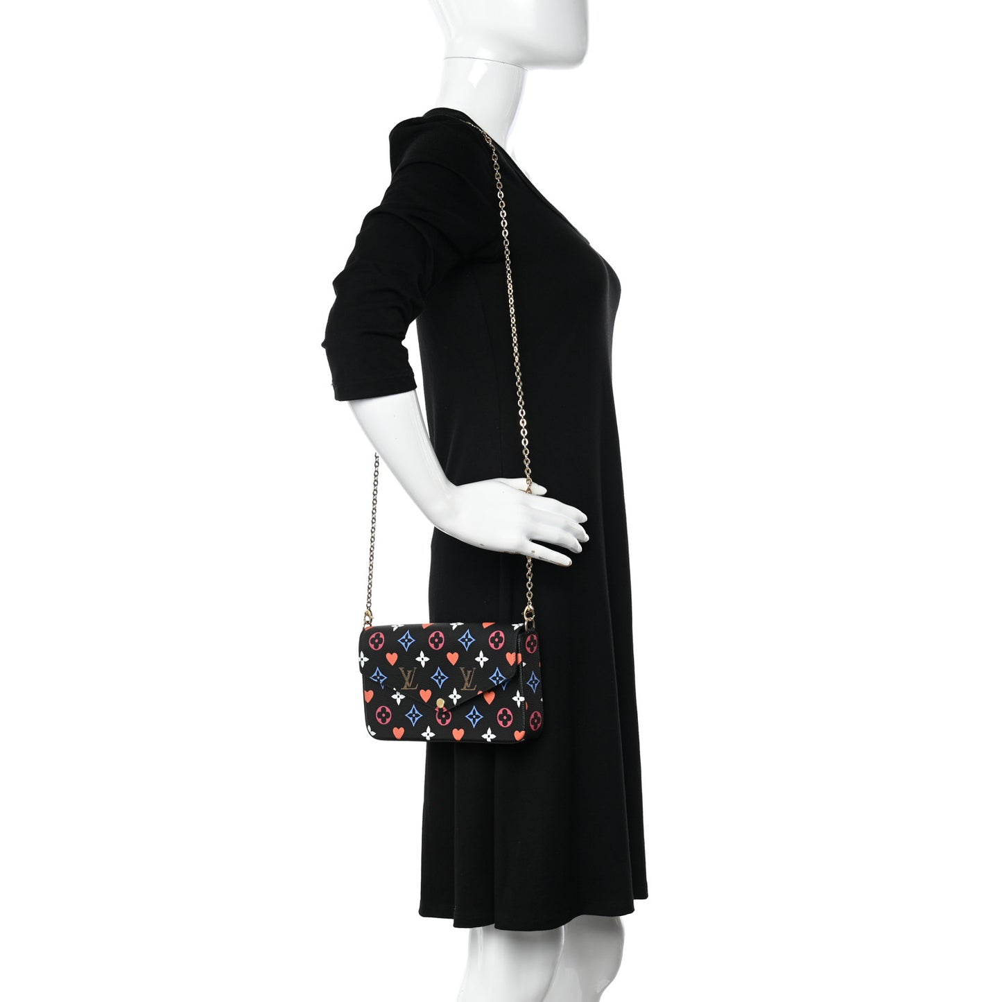 Game On Felicie Chain Wallet Black