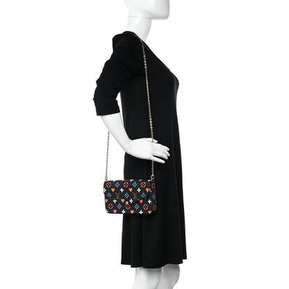 Louis Vuitton Game On Felicie Chain Wallet Black 2 of 10