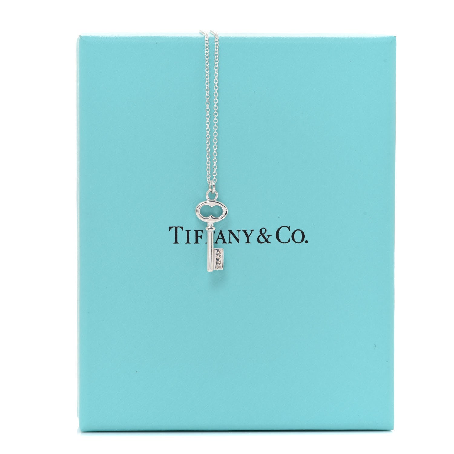 Tiffany Sterling Silver Mini Oval Key Pendant Necklace 6 of 6