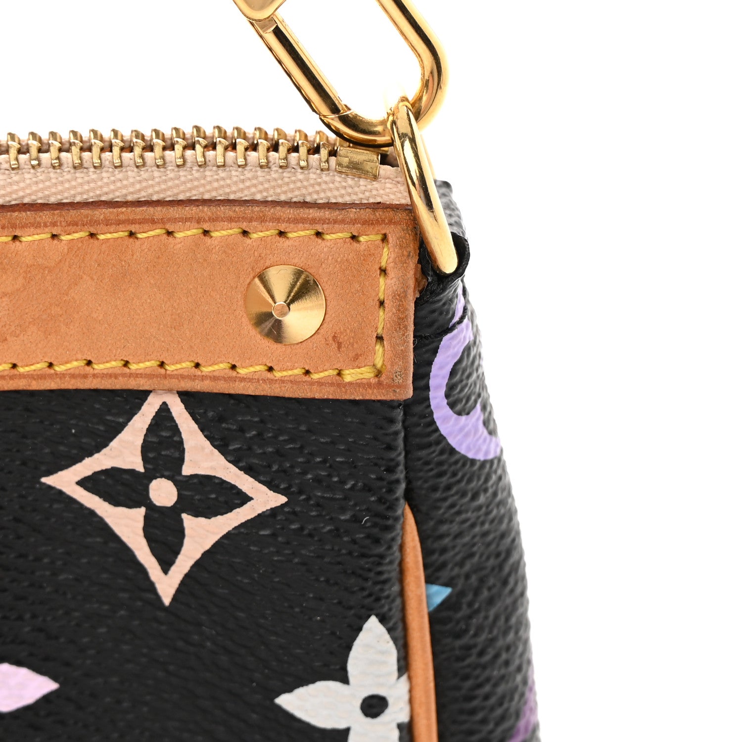 Louis Vuitton Monogram Multicolor Pochette Accessories Black 12 of 13