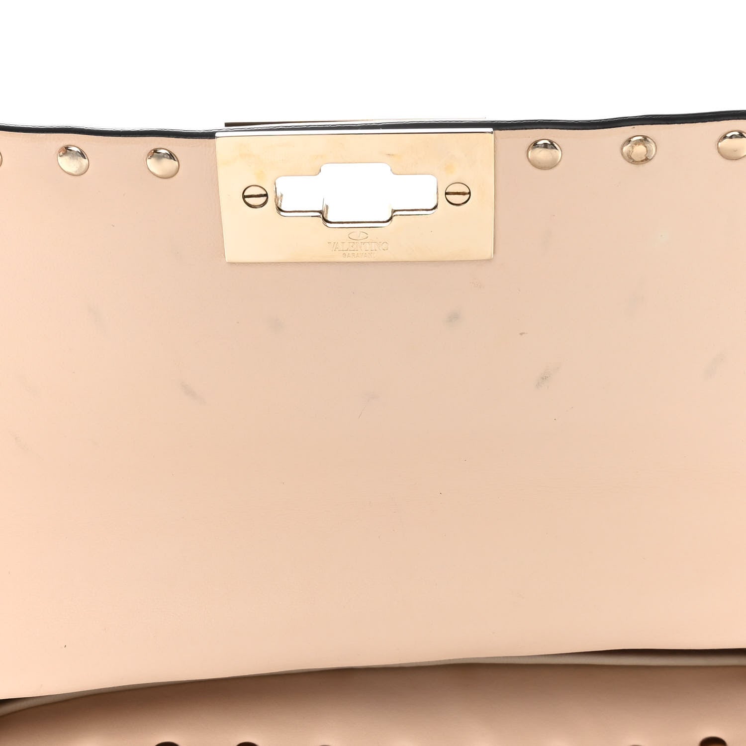 Valentino Garavani Nappa Medium Rockstud Spike Shoulder Bag Light Ivory 10 of 11