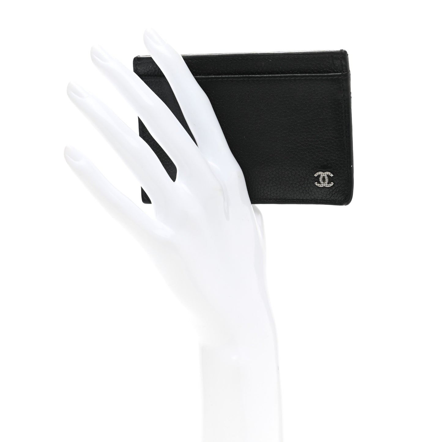 Grained Calfskin CC Card Holder Black