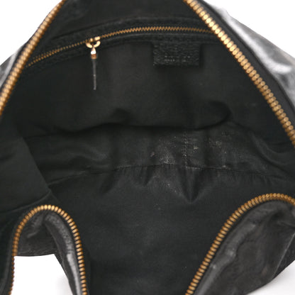 Gucci Monogram Web Bamboo Ring Hobo Black 5 of 14
