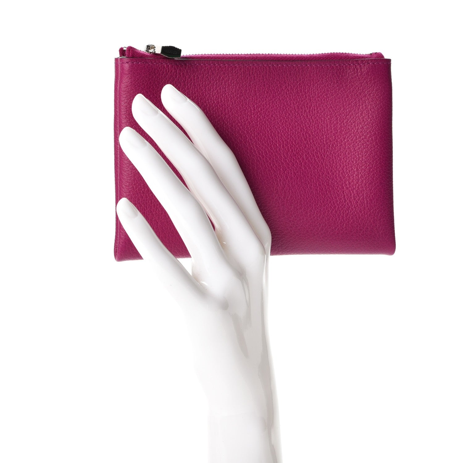 Hermes Evercolor Small Atout Pouch Rose Pourpre Bleu Saphir 2 of 8