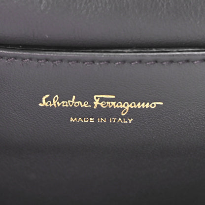 Salvatore Ferragamo Pebbled Calfskin Ginevra Chain Bag Grey 6 of 8