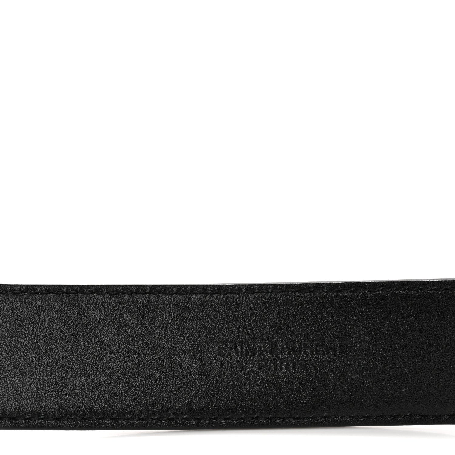 Saint Laurent Lambskin Monogram Cassandre Square Buckle Belt 100 40 Black 9 of 16