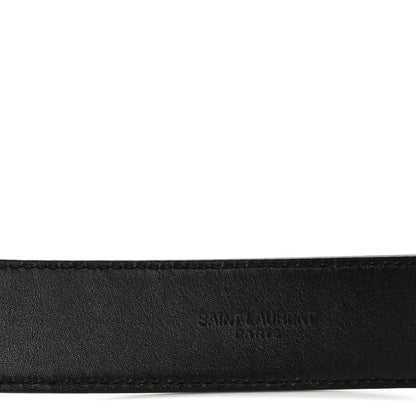 Saint Laurent Lambskin Monogram Cassandre Square Buckle Belt 100 40 Black 9 of 16