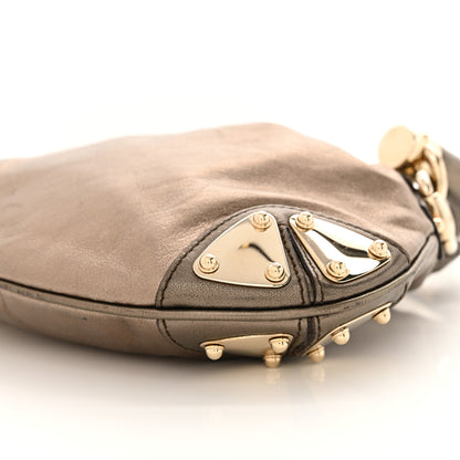 Gucci Metallic Calfskin Mini Indy Top Handle Bag Pewter 10 of 12