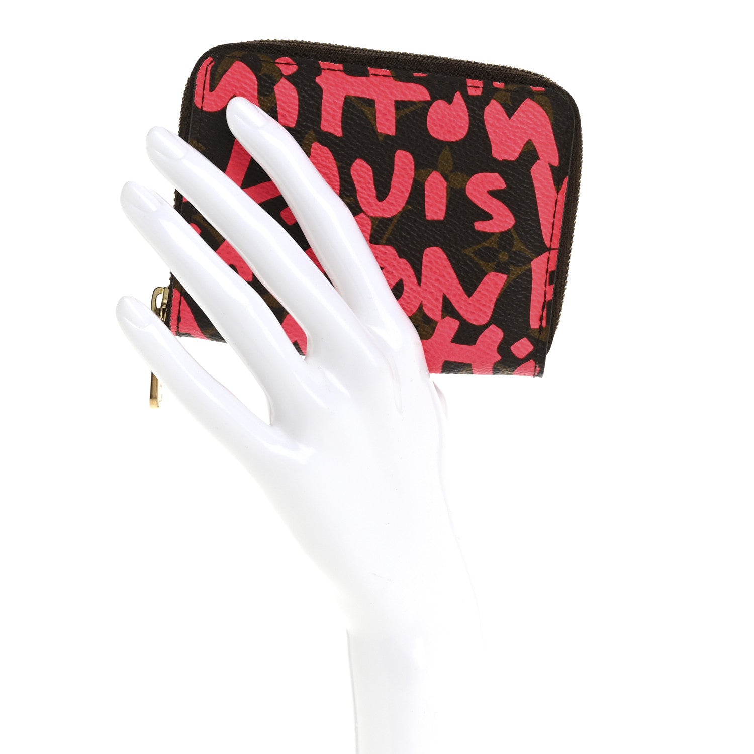 Louis Vuitton Monogram Graffiti Zippy Coin Purse Fuchsia 2 of 10