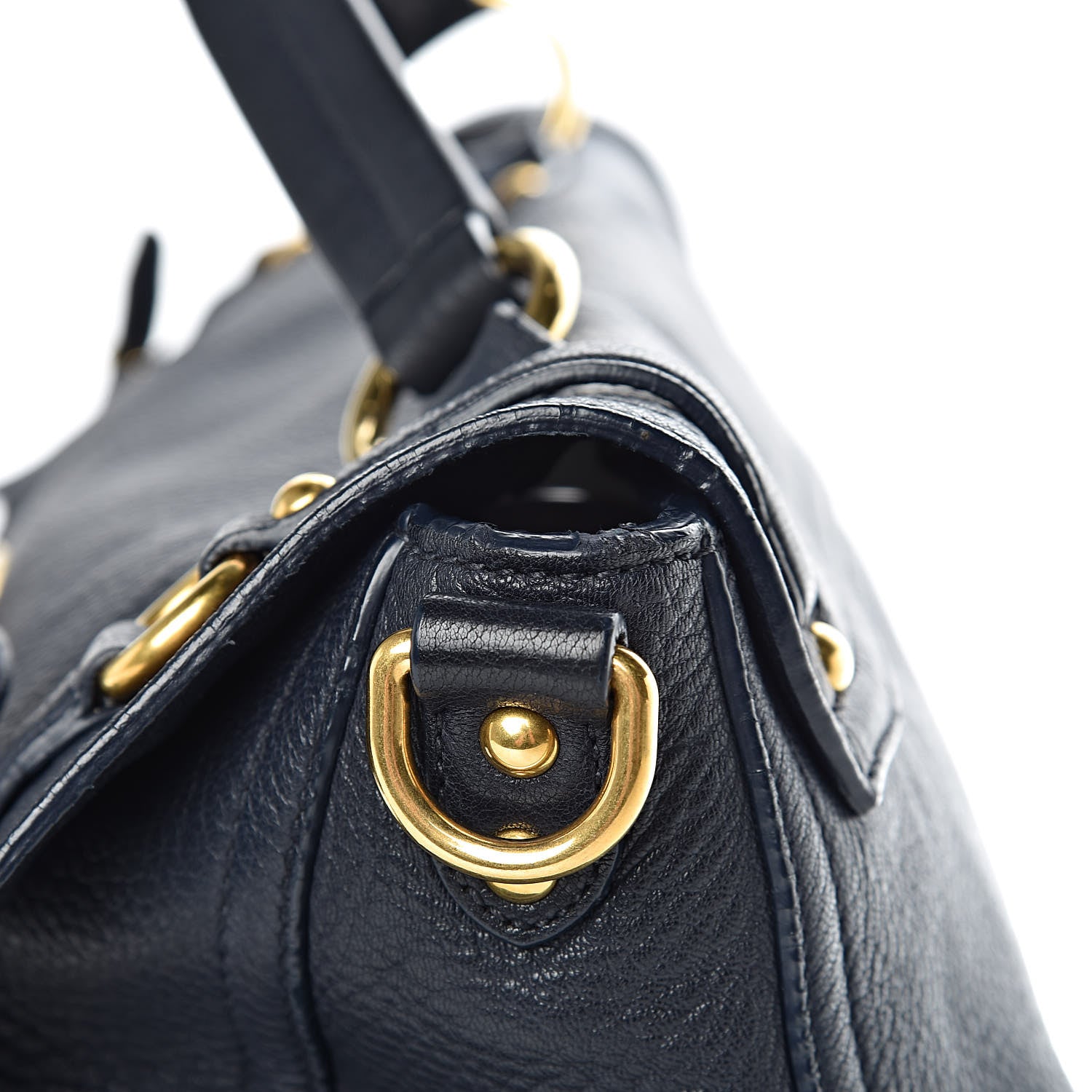 Miu Miu Cervo East-West Flap Satchel Blue 24 of 24