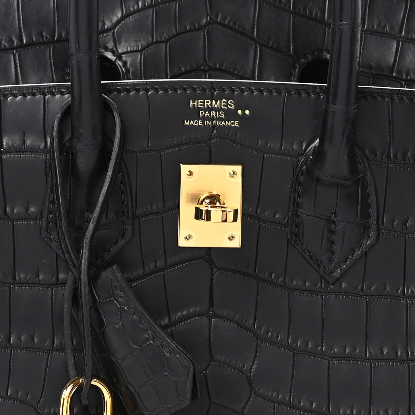 Matte Niloticus Crocodile Birkin 25 Black