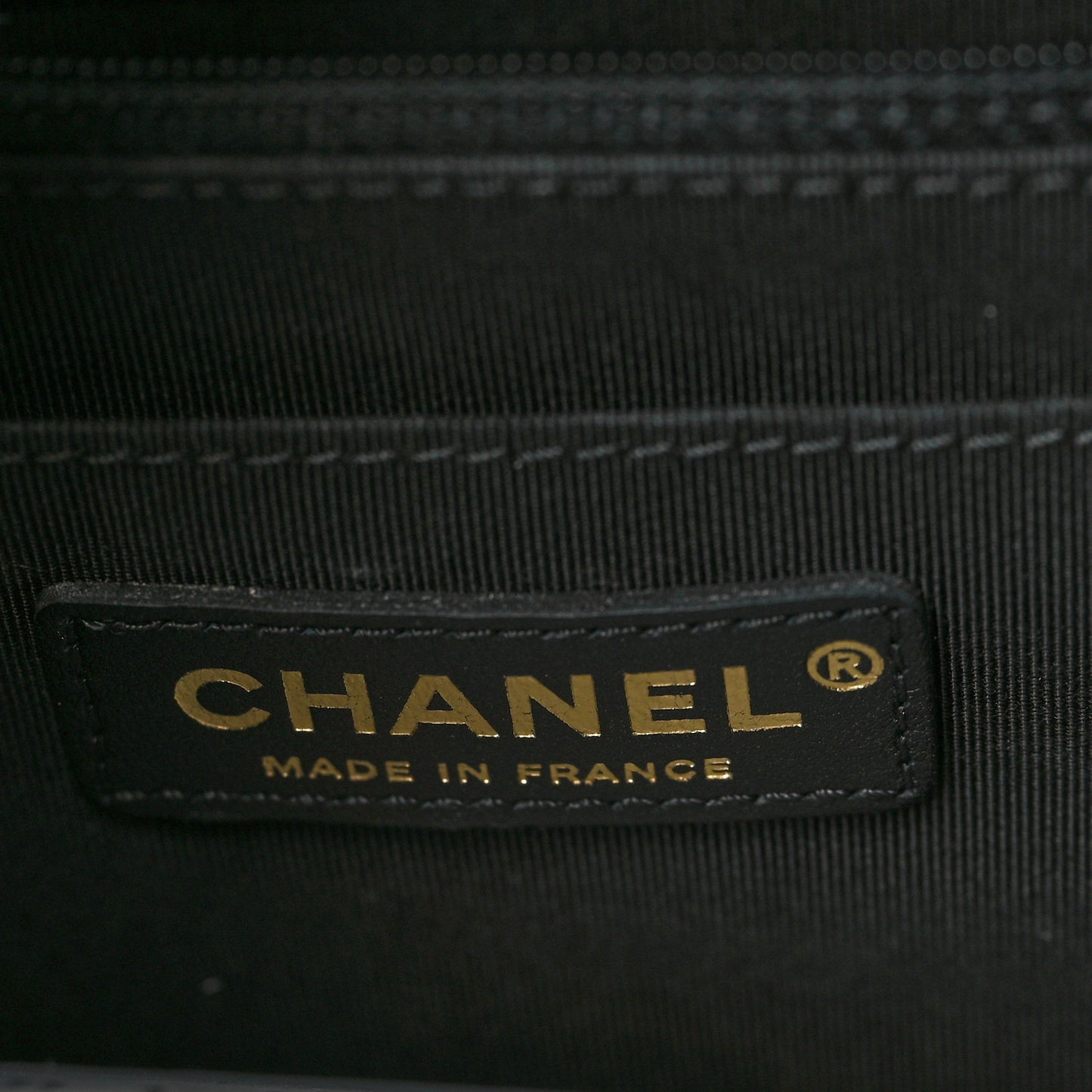 Aged Calfskin Chevron Quilted Backpack Black