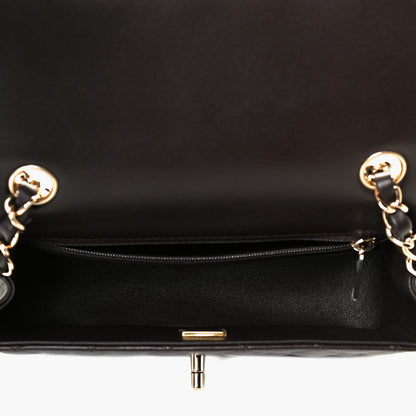 Chanel Lambskin Quilted Mini Rectangular Flap Dark Brown 4 of 6