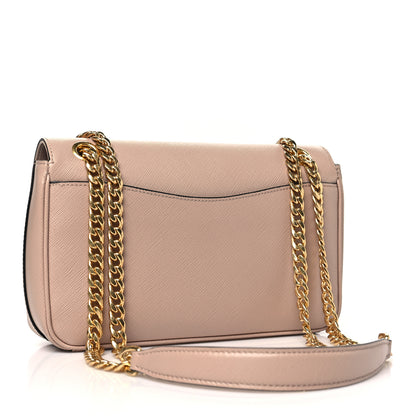 Prada Saffiano Flap Shoulder Bag Cipria 3 of 10
