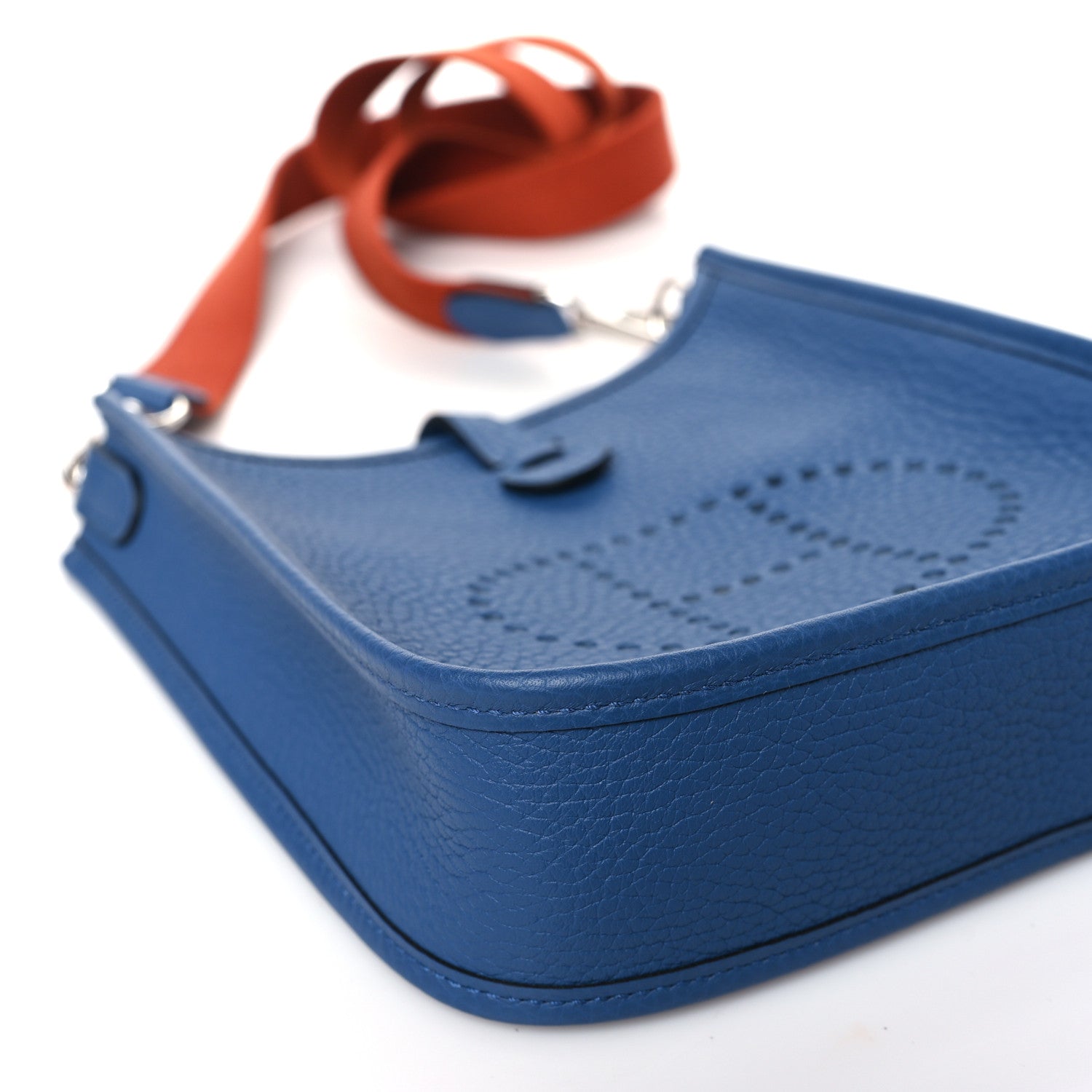 Hermes Taurillon Clemence Amazone Evelyne TPM Bleu Agate Cuivre 8 of 10