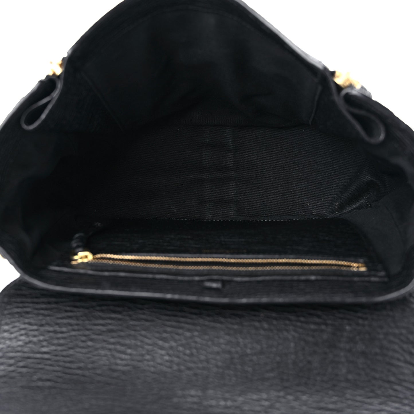 Textured Calfskin Medium Pashli Satchel Black