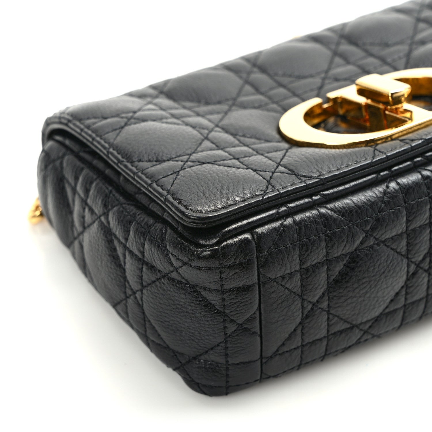 Christian Dior Calfskin Cannage Small Caro Bag Black 10 of 14