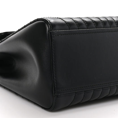 Prada Soft Calfskin Impunture Diagramme Flap Top Handle Bag Black 10 of 10