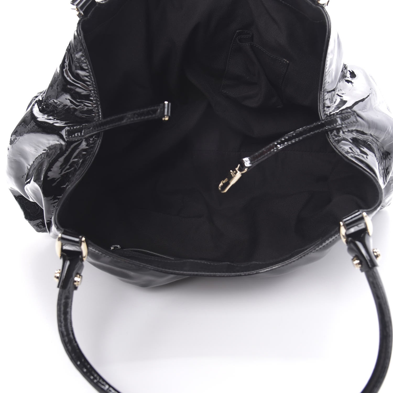 Gucci Patent D Ring Large Hobo Black 5 of 10