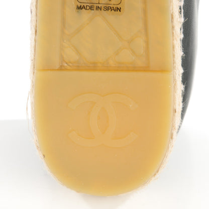 Chanel Lambskin CC Espadrilles 38 Black 11 of 11