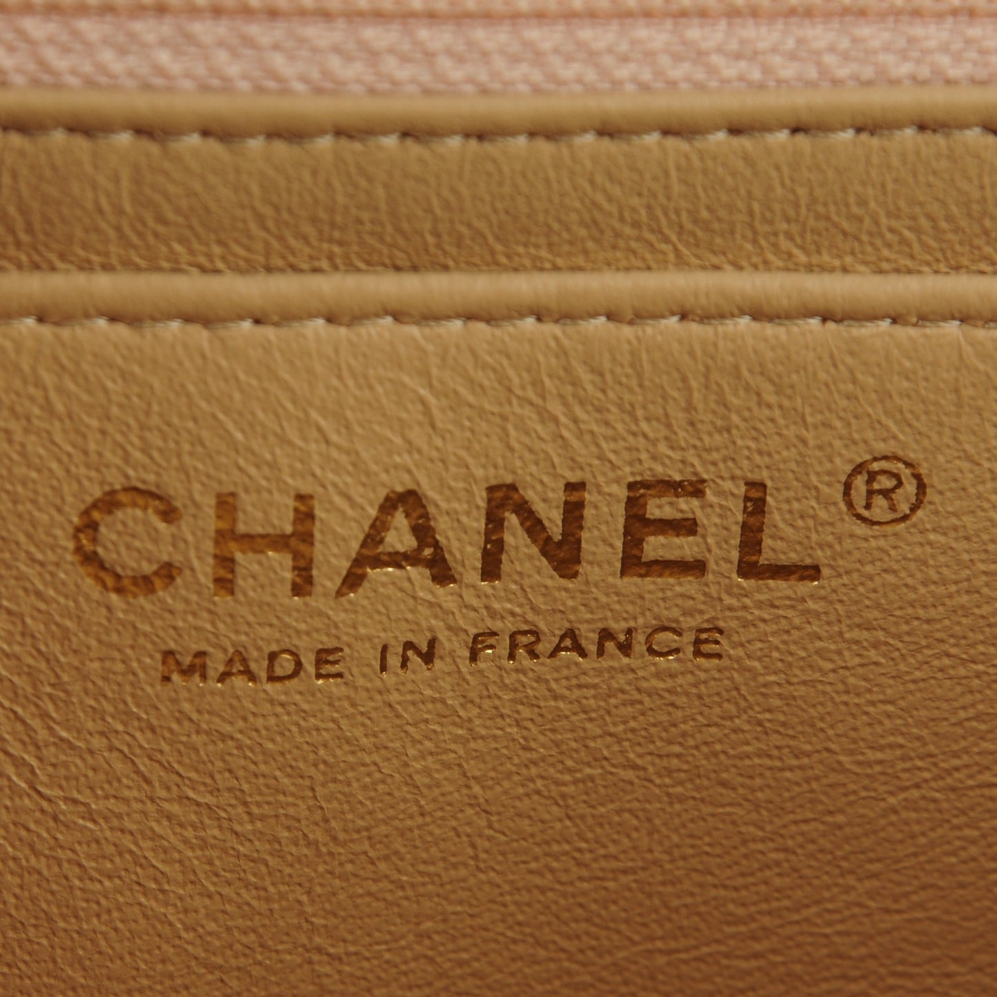 Lambskin Quilted Jumbo Single Flap Beige Clair