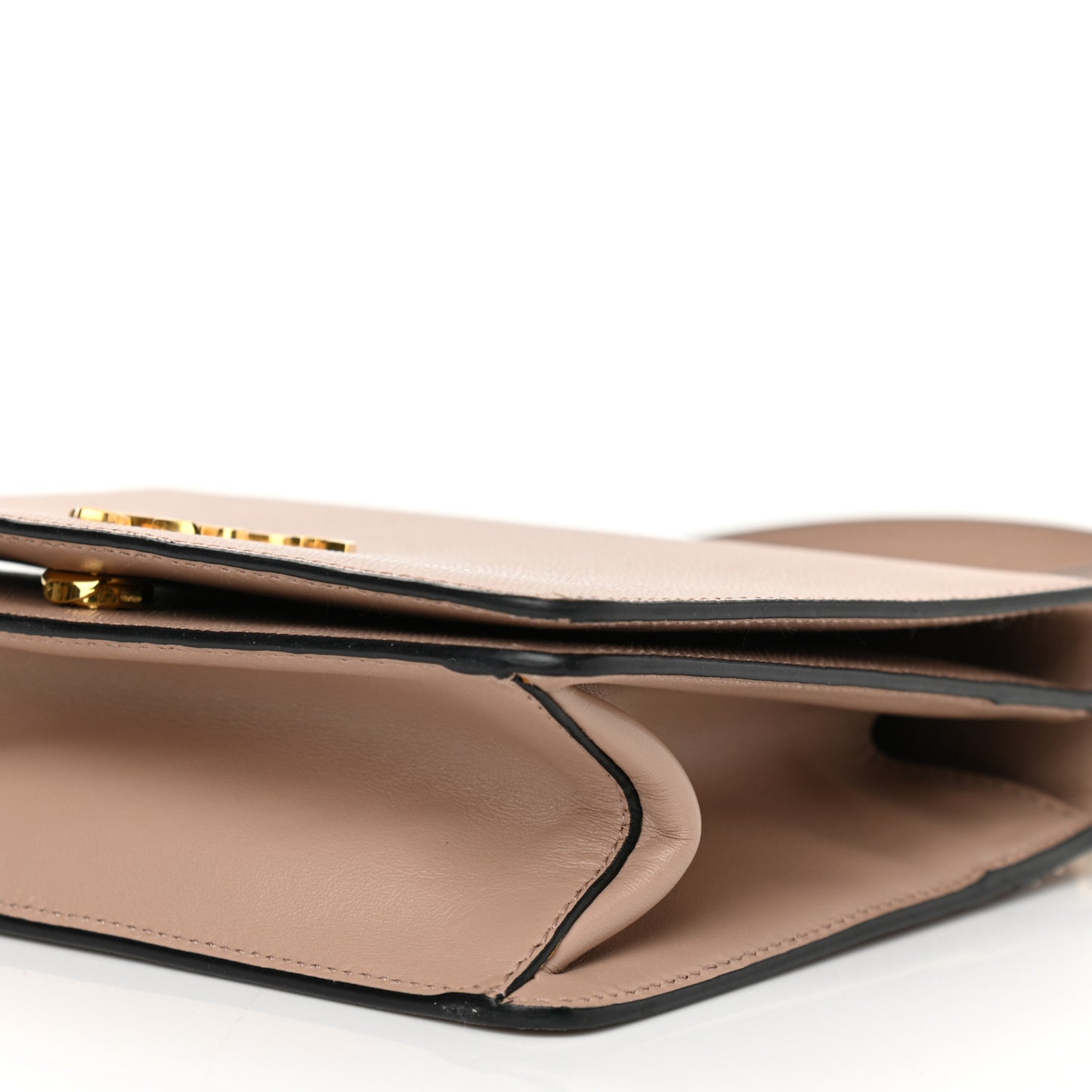 Saffiano Soft Calfskin Chain Crossbody Bag Cipria