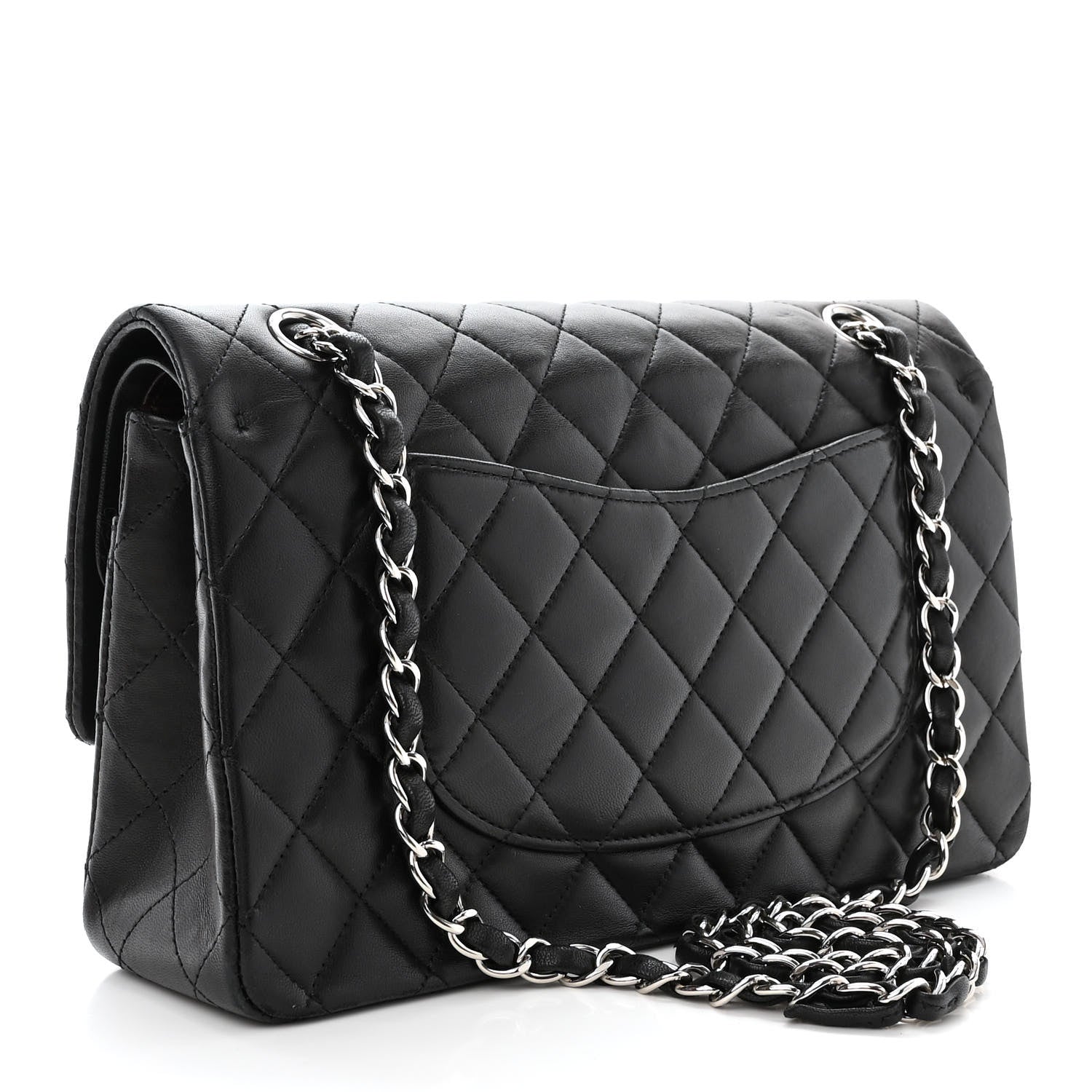 Chanel Lambskin Quilted Medium Double Flap Black 3 of 19