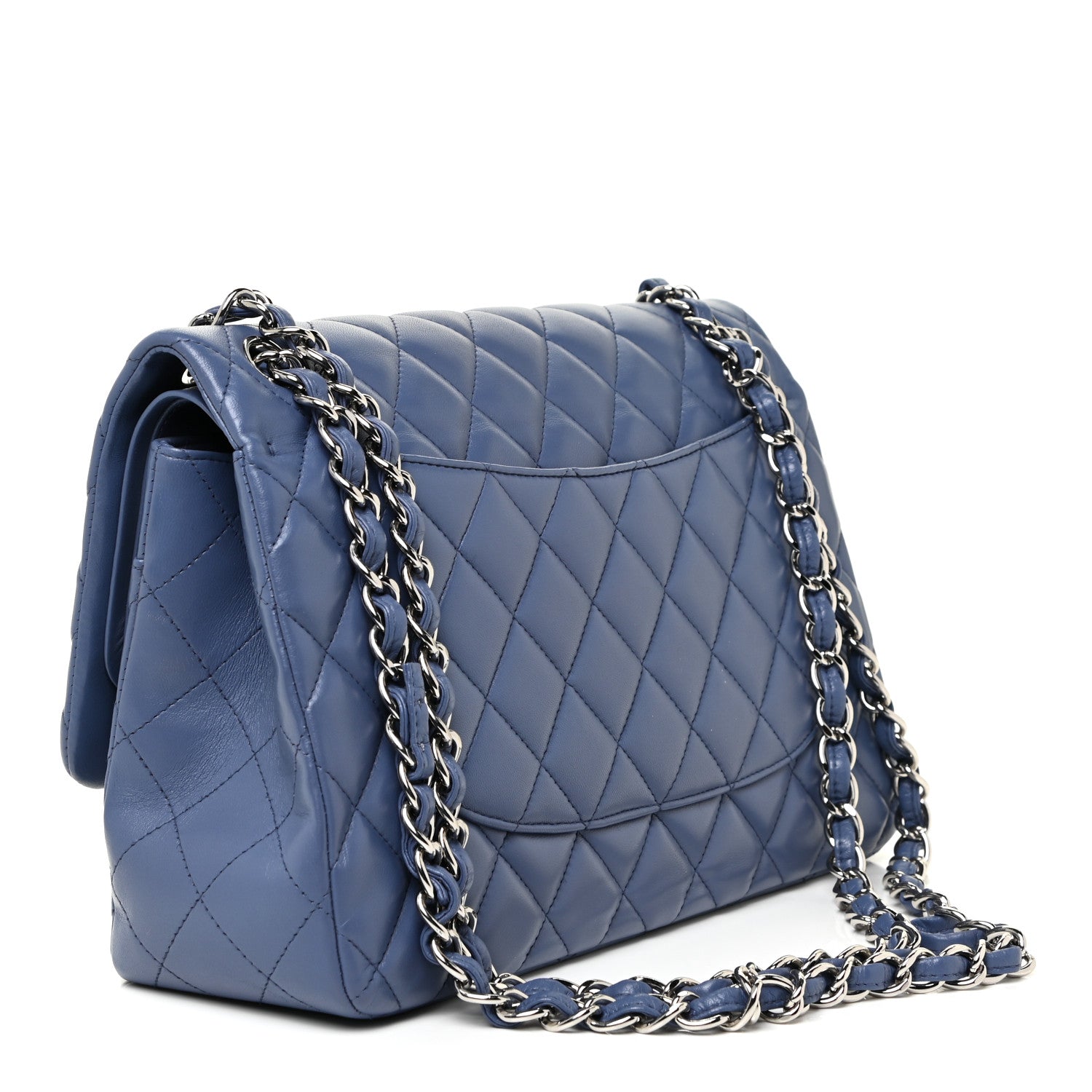 Chanel Lambskin Quilted Jumbo Double Flap Light Purple 3 of 17