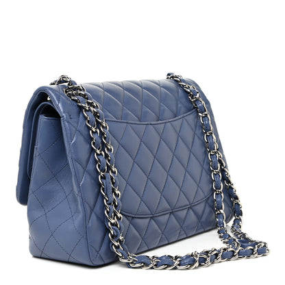 Chanel Lambskin Quilted Jumbo Double Flap Light Purple 3 of 17