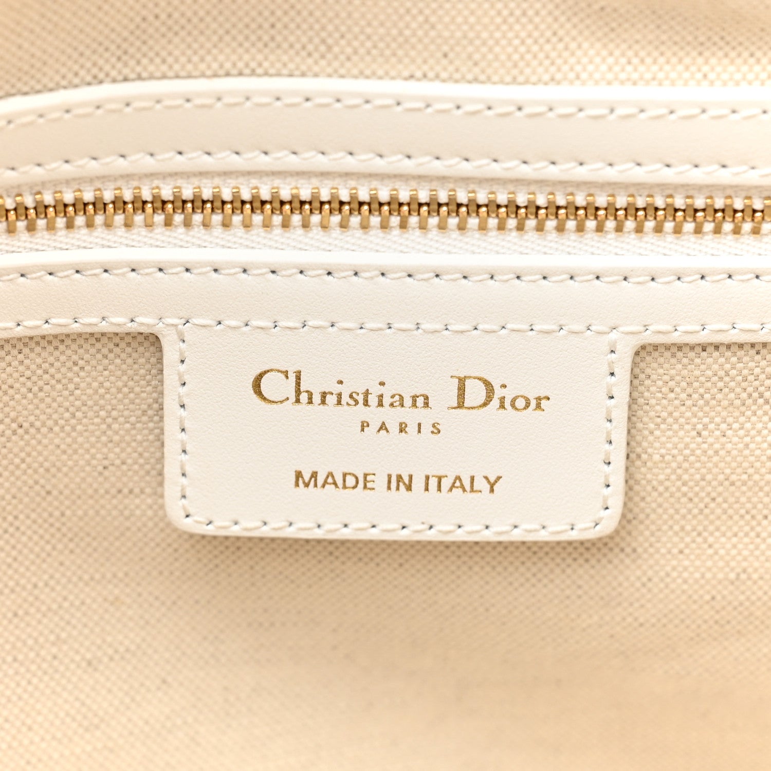 Christian Dior Calfskin Dior Vibe Zip Bowling Bag White 6 of 14
