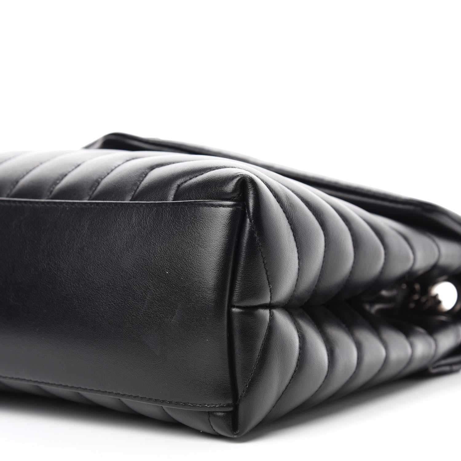 Saint Laurent Calfskin Y Quilted Monogram Medium Loulou Chain Satchel Black 7 of 12