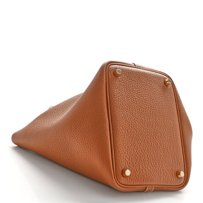 Hermes Taurillon Clemence Picotin Lock 18 PM Gold 4 of 11
