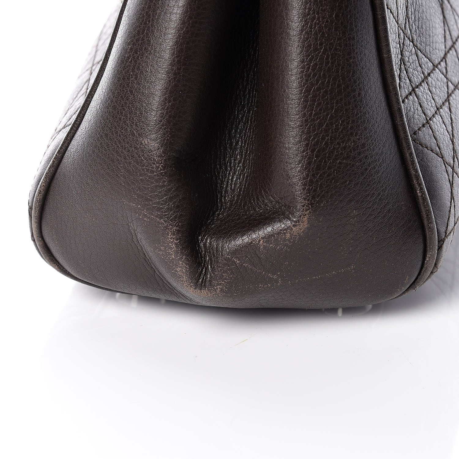 Christian Dior Calfskin Cannage Shoulder Bag Dark Brown 17 of 24