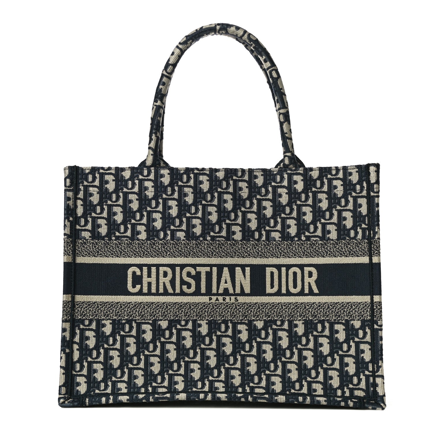 Christian Dior Oblique Medium Book Tote Blue Multicolor 1 of 11