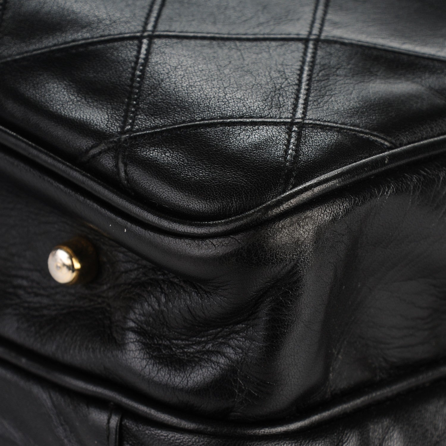 Chanel Lambskin Stitched Suitcase Travel Bag Black 11 of 12