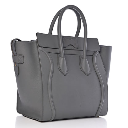 Celine Drummed Calfskin Mini Luggage Kohl 3 of 11