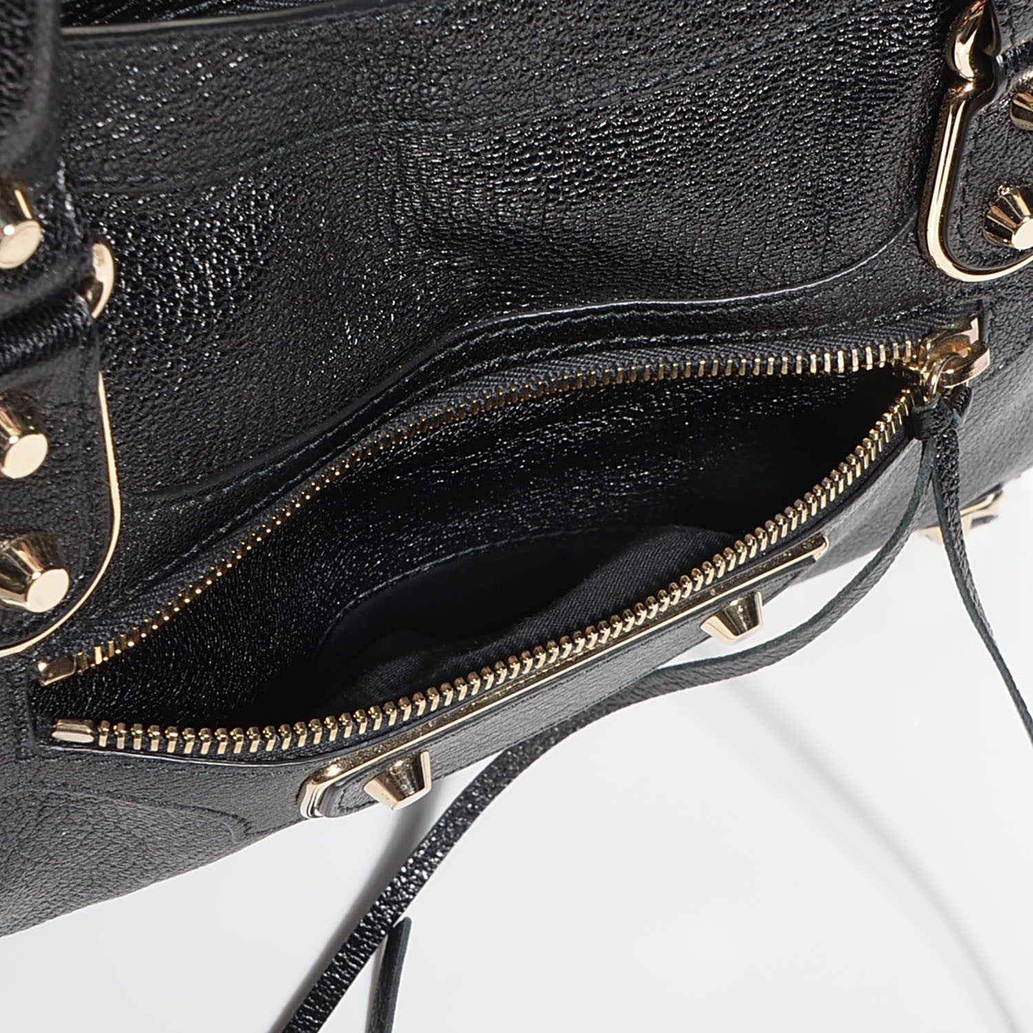 Balenciaga Chevre Gold Metallic Edge Hardware City Black 12 of 14